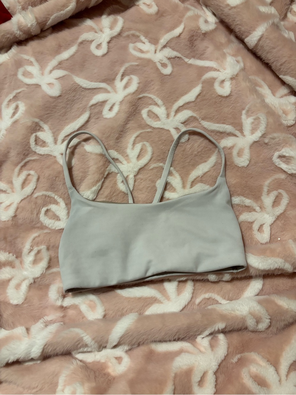 lululemon athletica off white Seamless Sports Bralette